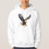 Hipster Soaring Eagle Design Hoodie (Voorkant)
