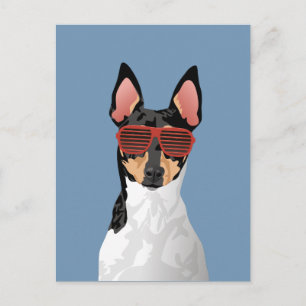 Hipster Speelgoed Fox Terrier Briefkaart voor Hond