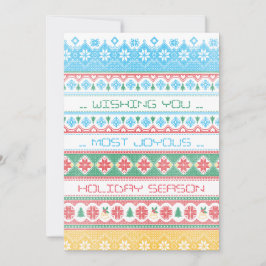 Hipster Stitch Feestdagenkaart