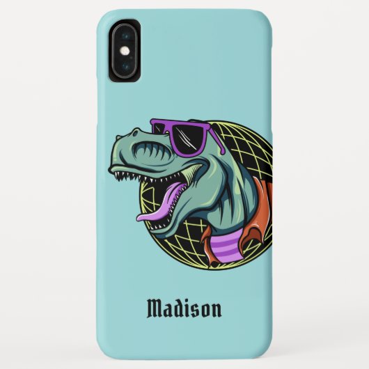 Hipster T-Rex aangepaste naam en draagtassen voor Case-Mate iPhone Case (Achterkant)