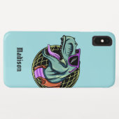 Hipster T-Rex aangepaste naam en draagtassen voor Case-Mate iPhone Case (Achterkant (horizontaal))