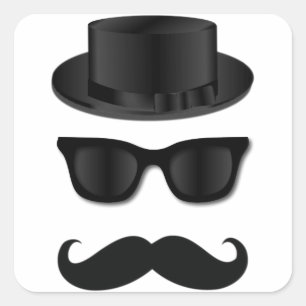 Hipster Vierkante Sticker
