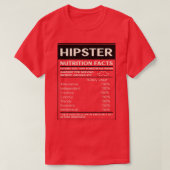 Hipster Voeding Feiten T-shirt (Design voorkant)