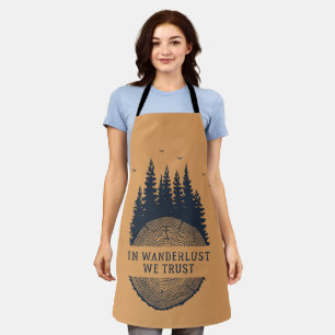 Hipster Wanderlust Outdoor Illustratie Schort