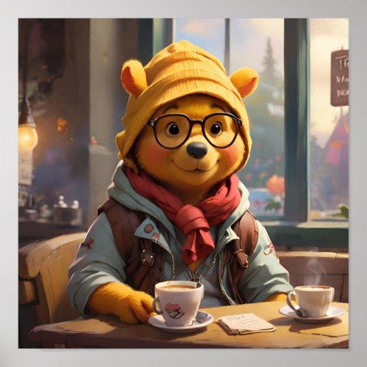 Hipster Winnie de Pooh 1 Poster (Voorkant)