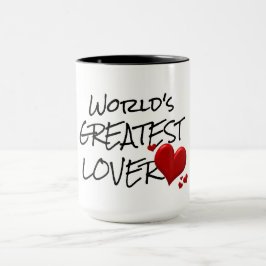 Hipster world's greatest lover cute funny coffee mok