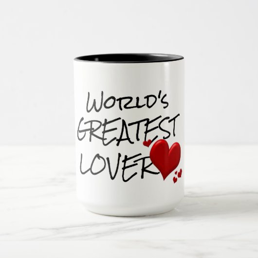 Hipster world's greatest lover cute funny coffee mok (Midden)
