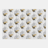 Hipster Zeus Greek God Pattern Inpakpapier Vel (Voorkant 3)