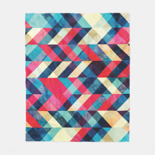Hipster zigzag: grunge naadloos patroon. fleece deken