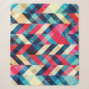 Hipster zigzag: grunge naadloos patroon. sherpa deken