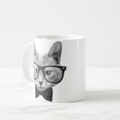hipsterkat koffiemok (Voorkant links)