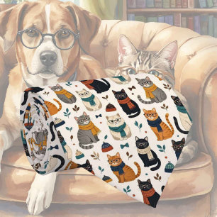 Hipsterkat met Oogbril Illustraties Stropdas