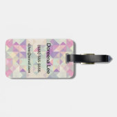  Hipsters Geometric Pattern. Bagagelabel (Achterkant horizontaal)