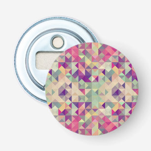 Hipsters Geometric Pattern. Button Flesopener