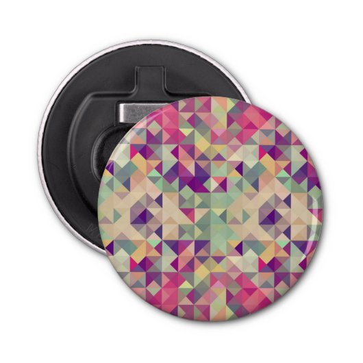  Hipsters Geometric Pattern. Button Flesopener (Voorkant)