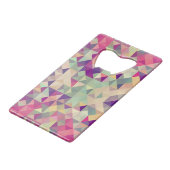  Hipsters Geometric Pattern. Kredietkaart Flessenopener (Voorkant Gekanteld)