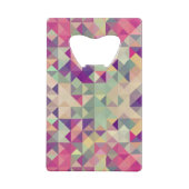  Hipsters Geometric Pattern. Kredietkaart Flessenopener (Achterkant)