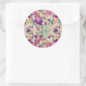 Hipsters Geometric Pattern. Ronde Sticker (Tas)