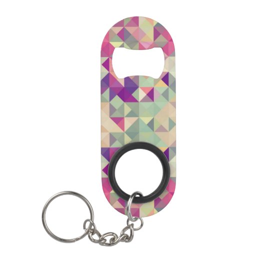  Hipsters Geometric Pattern. Sleutelhanger Flessenopener (Voorkant)