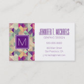  Hipsters Geometric Pattern. Visitekaartje (Voorkant)