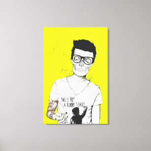 hipsters zijn niet dood canvas afdruk