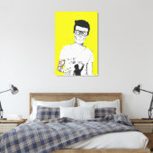 hipsters zijn niet dood canvas afdruk (Insitu (Slaapkamer))