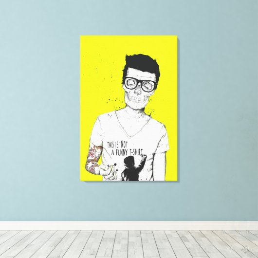 hipsters zijn niet dood canvas afdruk (Insitu (Houten vloer))