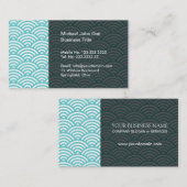 Hiragami Wave Pattern Japanse stijl Visitekaartje (Voorkant / Achterkant)