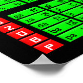 Hiragana Japanese Alphabet Poster (Black/Green) (Coin)