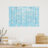 Hiragana Katakana Japans Sakura Blossom Poster (Keuken)