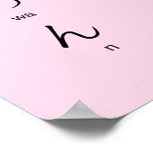 Hiragana met Romaji leert Japanse tekens Poster (Hoek)