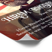 Hiram Rhodes Revels Zwart Geschiedenis Maand Class Poster (Hoek)