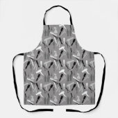 HIRDRESSER TOOLS PATROON DESIGN IN CHARCOAL GRAY SCHORT (Voorkant)