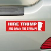 Hire Trump And Drain Bumpersticker (Op auto)