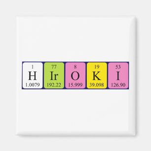 Hiroki periodieke lijstnaam magnet magneet