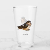 Hirondelle rustique buvant dans un verre (Dos)
