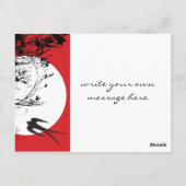 Hirondelles orientales au clair de lune Carte post (Dos)