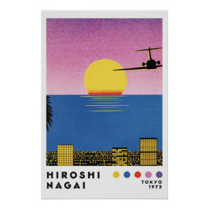Hiroshi Nagai Inspired City Pop Travel Poster Perfect Poster
