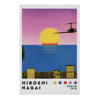 Hiroshi Nagai Inspired City Pop Travel Poster Perfect Poster