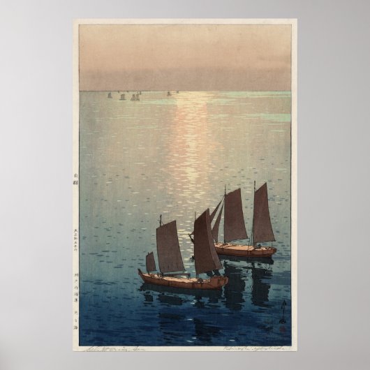 Hiroshi Yoshida Hikaru umi Poster (Voorkant)