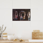 Hiroshi Yoshida Third Cave Temple in Ellora Poster (Keuken)