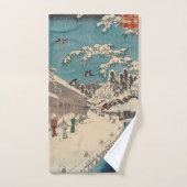 Hiroshige hiver paysage Japon pays (Serviette à main)