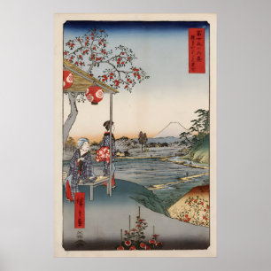 Hiroshige Mount Fuji Japanse Kunst Poster Vintage