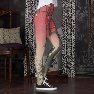 Hiroshige Pruimenlandgoed Kameido: Antieke Japanse Leggings