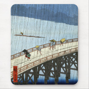Hiroshige Sudden Shower over Shin-Ōhashi Bridge Muismat