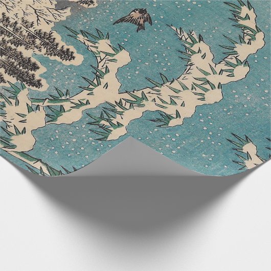 Hiroshige winterlandschap Japan land Cadeaupapier (Hoek)