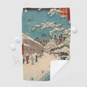 Hiroshige winterlandschap Japan land Golfhanddoek (Insitu)
