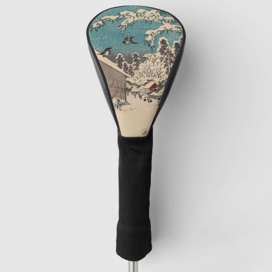 Hiroshige winterlandschap Japan land Golfheadcover (Voorkant)