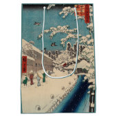 Hiroshige winterlandschap Japan land Medium Cadeauzakje (Achterkant)