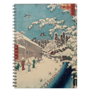 Hiroshige winterlandschap Japan land Notitieboek